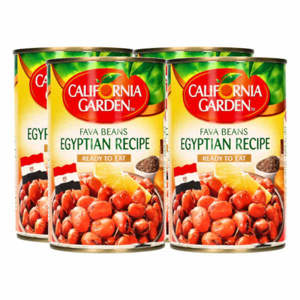 California Garden Fava Beans Egyptian Recipe 4 x 450gm 