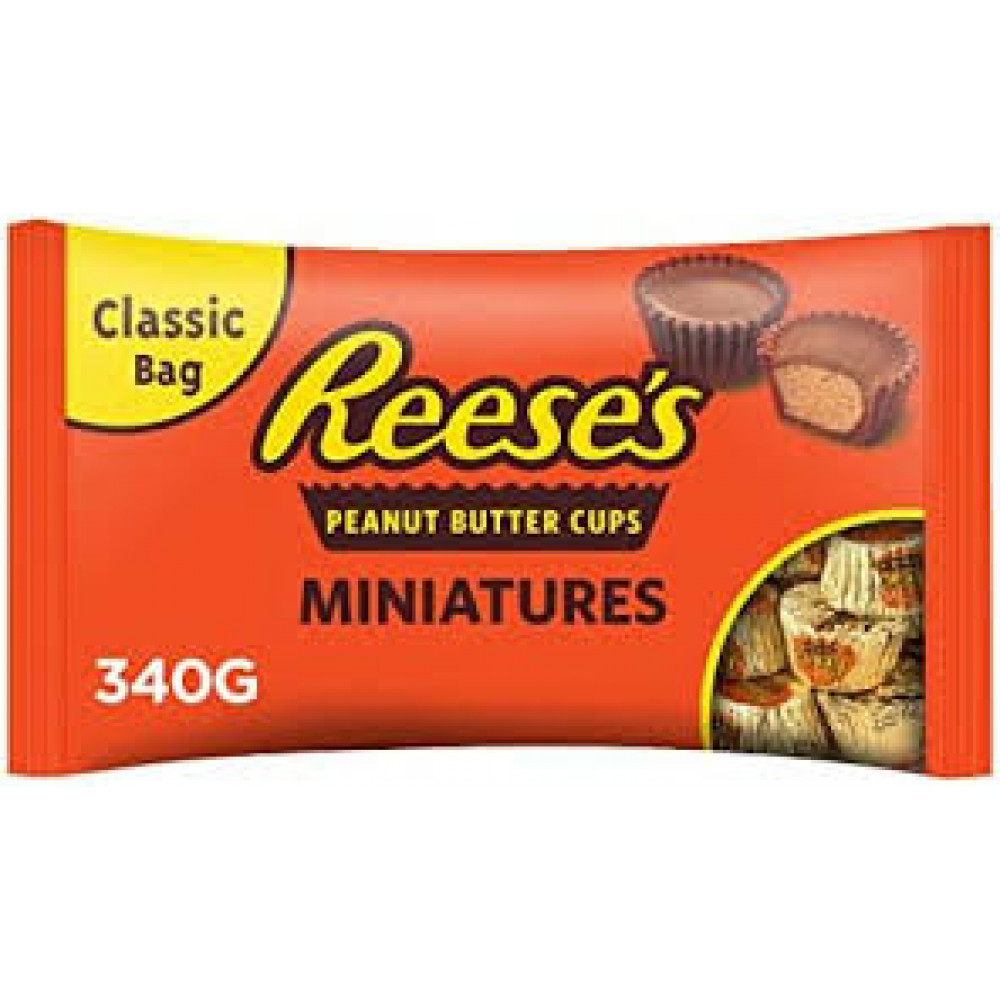Hersheys Reeses Peanut Butter Cups Miniat 340Gm