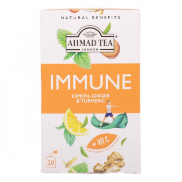 Ahmad Tea Immune Lemon, Ginger & Turmeric 20 Bags 