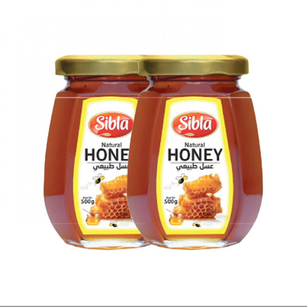 Sibla Honey Octa Glass Jar 500 Gm X 2'S Sibla Honey Octa Glass Jar 500 Gm X 2'S