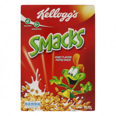 Kelloggs Smacks Puffed Wheat 375gm 