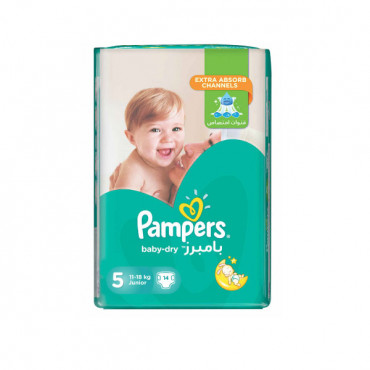 Pampers Baby-Dry Junior 5 11-18Kg 14 Diapers 