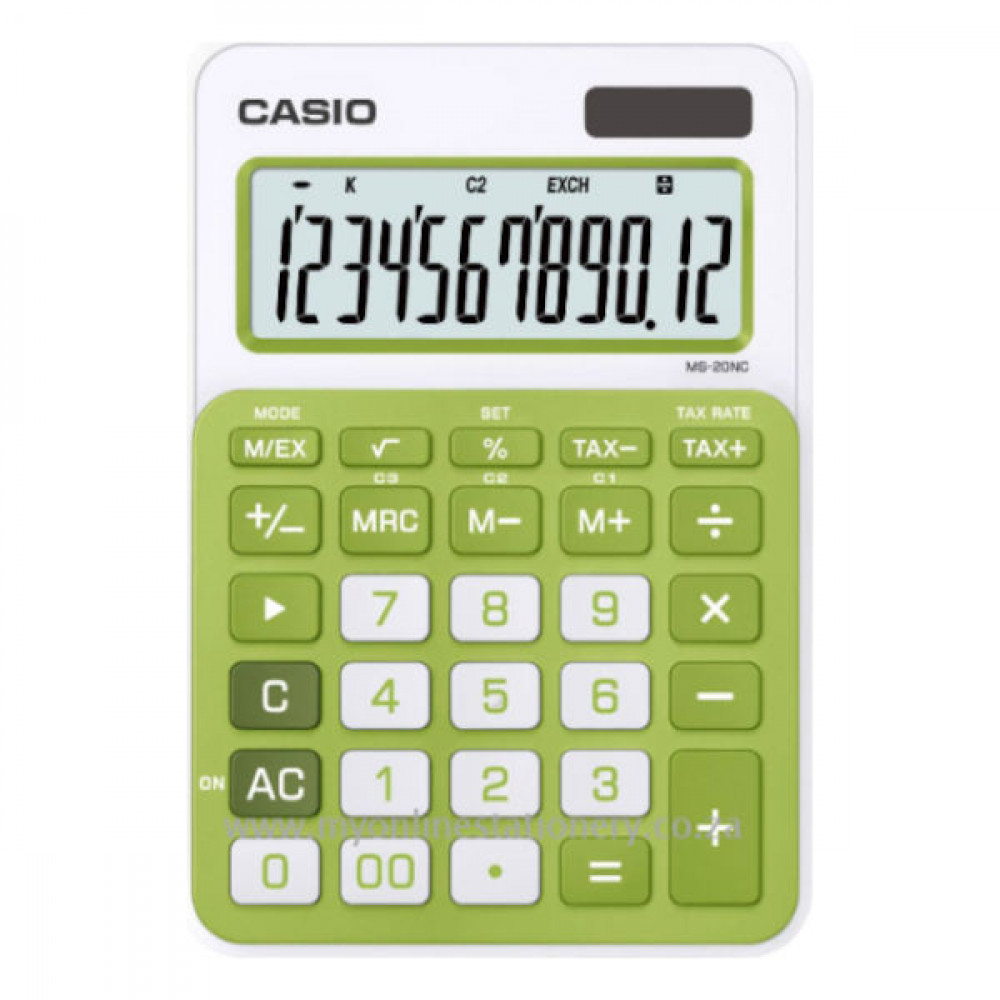 Casio Basic Calculator MS20NC - GN   Casio Basic Calculator MS20NC - GN