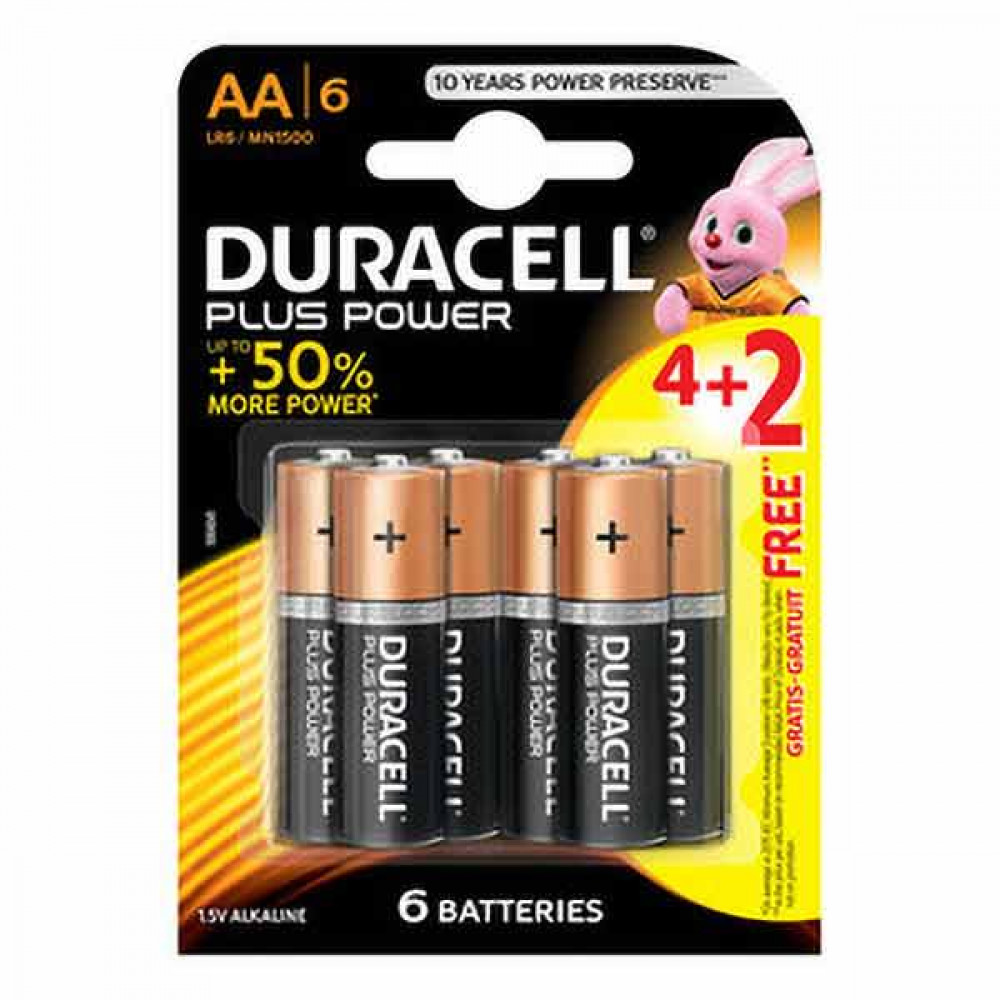 Duracel Batteries Plus Power AA 4 + 2 Duracel Batteries Plus Power AA 4 + 2