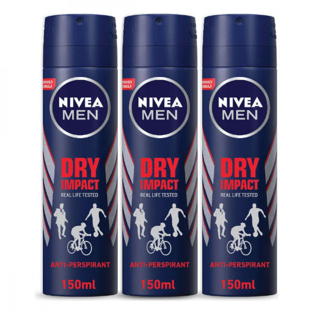 Nivea Men Anti-perspirant Dry Impact 3 x 150ml 