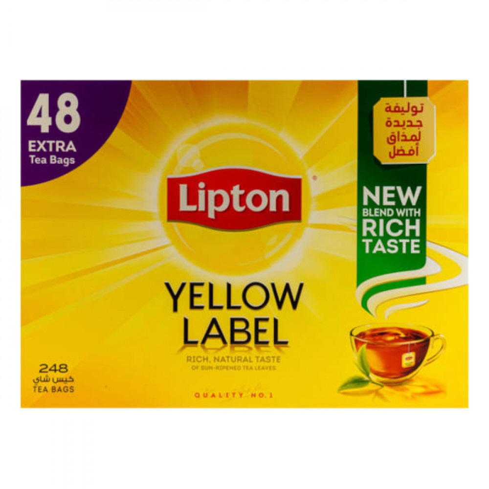 Lipton Yellow Label Tea 200 Bags + 48 Bags Extra  Lipton Yellow Label Tea 200 Bags + 48 Bags Extra