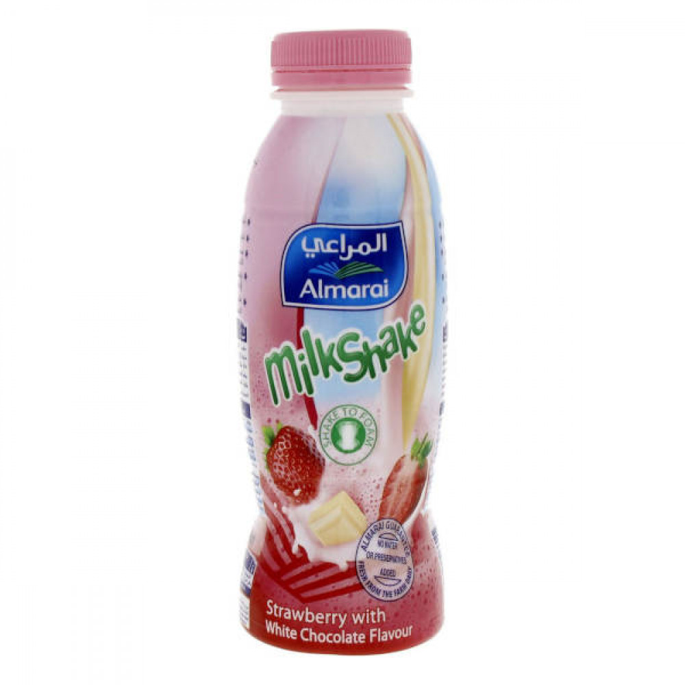 Almarai Milk Shake Strawberry With Chocolate 340ml  Almarai Milk Shake Strawberry With Chocolate 340ml
