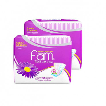 Fam Feminine Napkins Trifold Super 60 Pads 