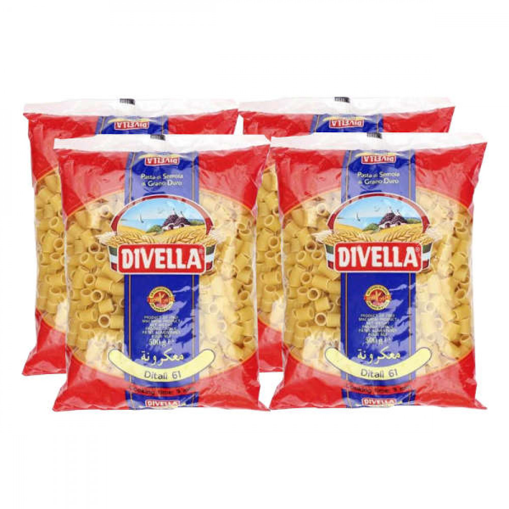 Divella Macaroni Ditali 61 4 x 500gm  Divella Macaroni Ditali 61 4 x 500gm