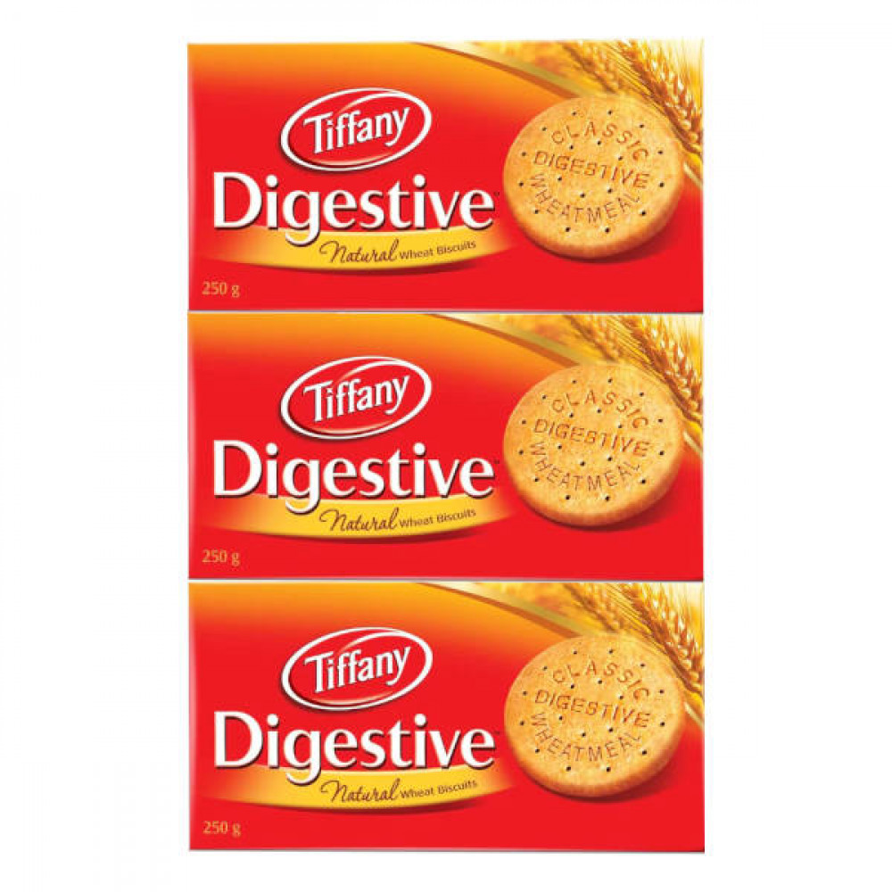 Tiffany Digestive Biscuits 3 x 250gm  Tiffany Digestive Biscuits 3 x 250gm