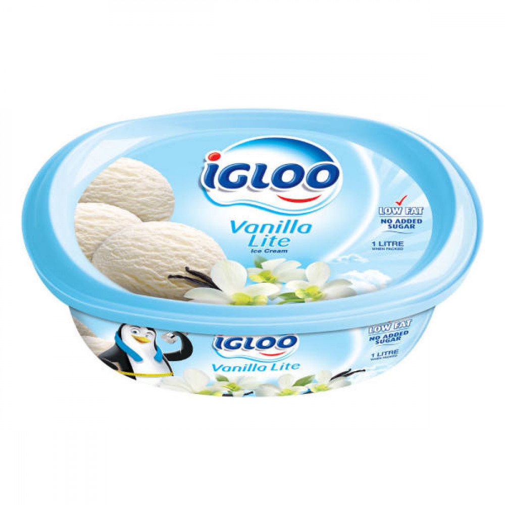 Igloo Ice Cream Vanilla Lite 1Ltr  Igloo Ice Cream Vanilla Lite 1Ltr