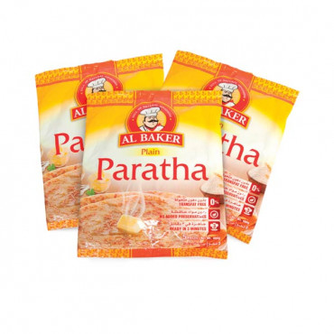 Al Baker Frozen Paratha Plain 3 x 400gm 