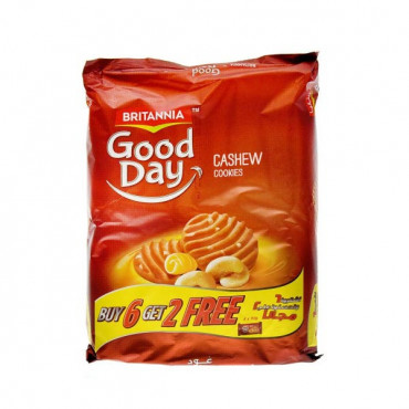 Britannia Good Day Cashew Cookies 81gm 6 + 2 Free 