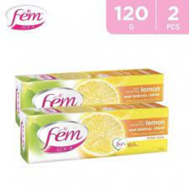 Fem Hair Removing Cream Tube Lemon 2S*120Gm 20% Of