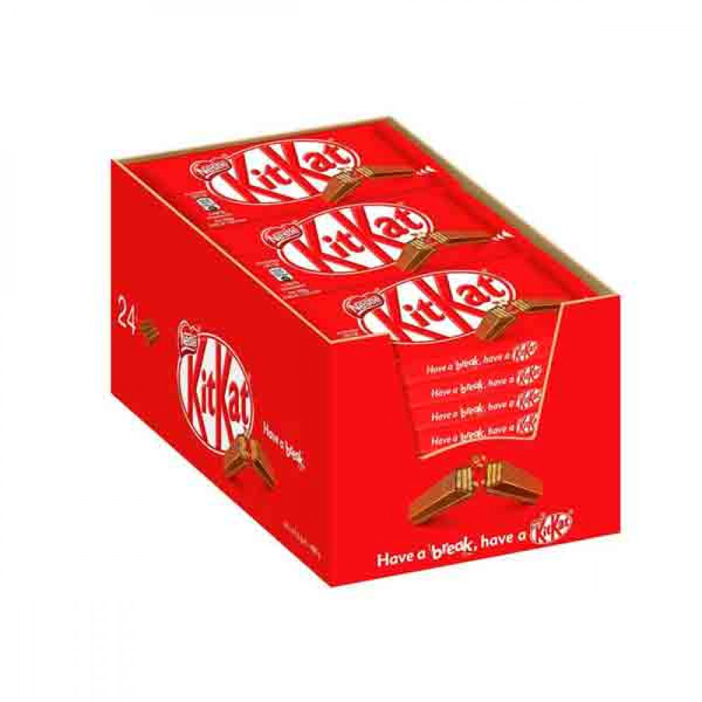 Nestle Kit Kat 4 Finger Chocolate 24 x 41.5gm  Nestle Kit Kat 4 Finger Chocolate 24 x 41.5gm