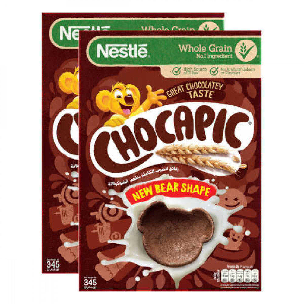 Nestle Chocapic Cereals Bear Shape 2 x 345gm  Nestle Chocapic Cereals Bear Shape 2 x 345gm
