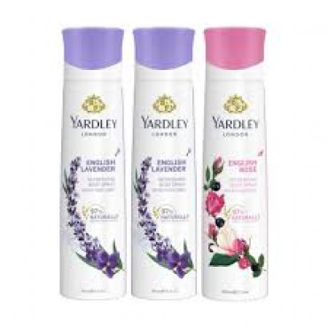 Yardley Women Body Spray Astd 3S 150Ml Sp