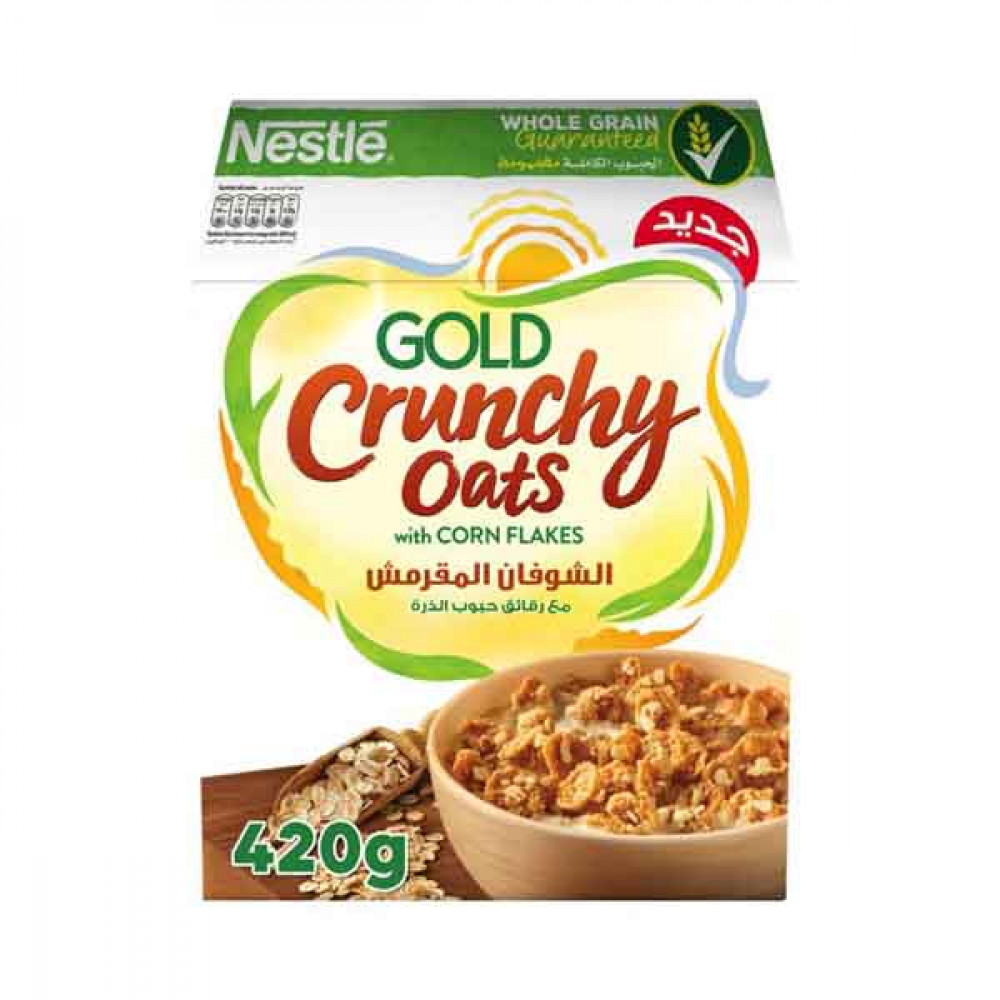 Nestle Gold Crunchy Oats With Corn Flakes 420gm  Nestle Gold Crunchy Oats With Corn Flakes 420gm