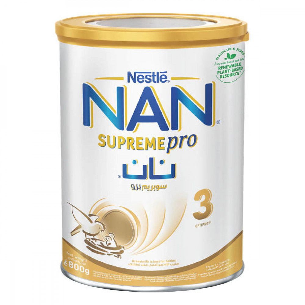 Nestle NAN Supreme Pro 3 Growing-up Milk Formula (1 to 3 Years) 800gm  Nestle NAN Supreme Pro 3 Growing-up Milk Formula (1 to 3 Years) 800gm