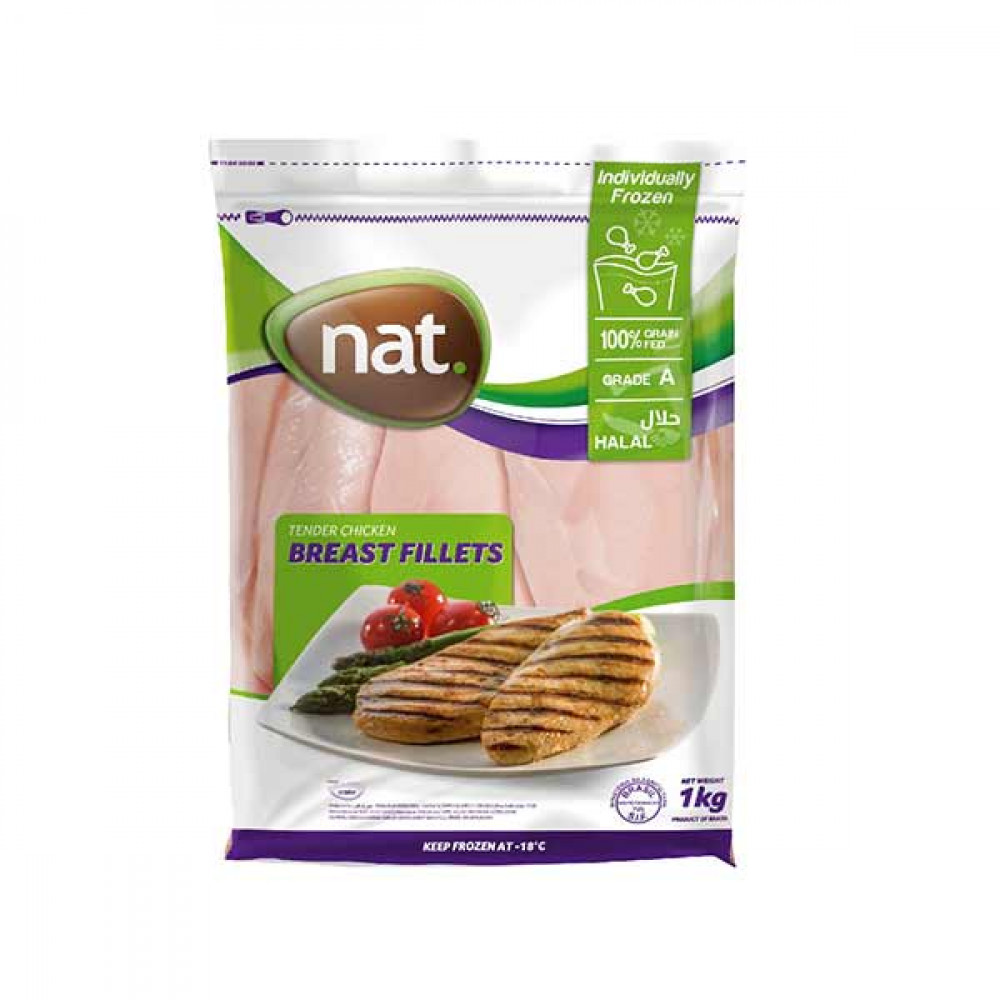 Nat Tender Chicken Breast Fillets 1Kg 