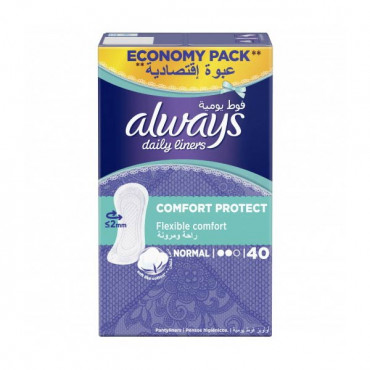 Always Daily Liners Comfort Protect Normal 40 Pads 