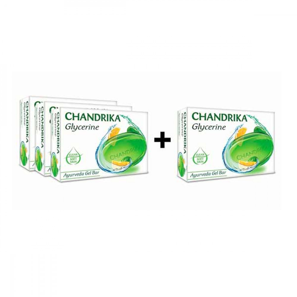Chandrika Glycerine Bath Soap 125gm 3+1 