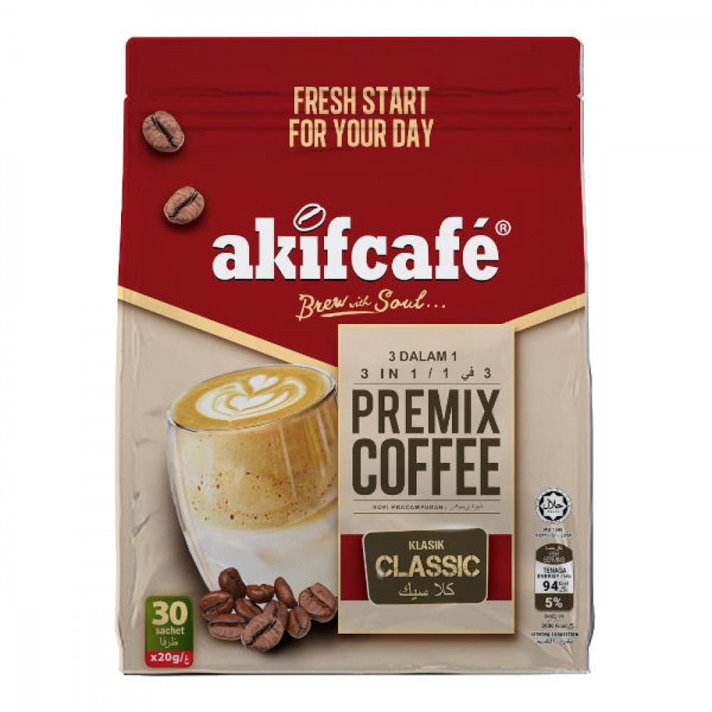 Akifcafe 3 in 1 Coffee Premix 30 x 20gm  Akifcafe 3 in 1 Coffee Premix 30 x 20gm