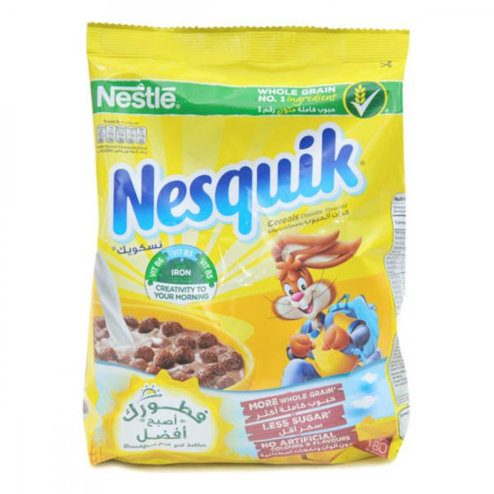 Nestle Nesquik Chocolate Cereal 180gm  Nestle Nesquik Chocolate Cereal 180gm